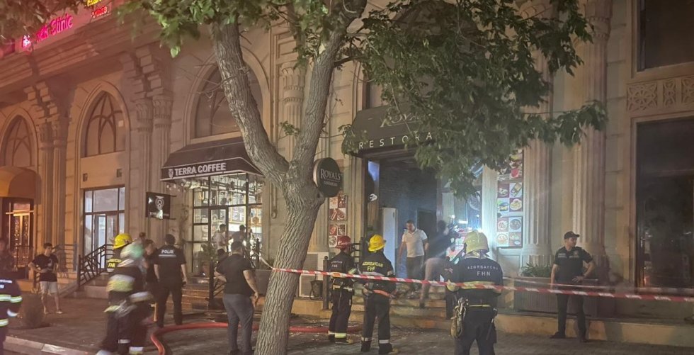 Bakıda restoranda güclü yanğın baş verib