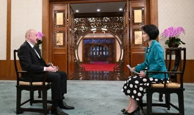 İlham Əliyev Pekində Çinin CGTN telekanalına müsahibə verib